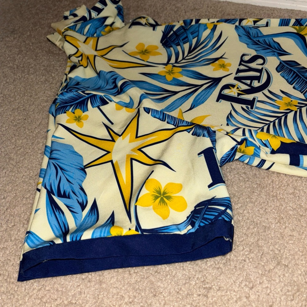 Dave Wills Match-Up Tampa Bay Rays Baseball Hawaiian Shirt SGA Giveaway Size M - Picture 11 of 15